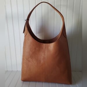 Chic Brown Leather Hobo Bag